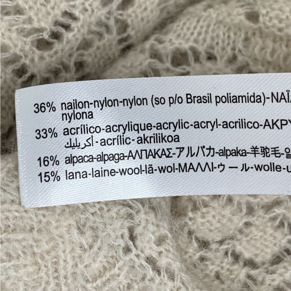 Zara Open Knit Lace Alpaca Blend Sweater - Picture 10 of 11